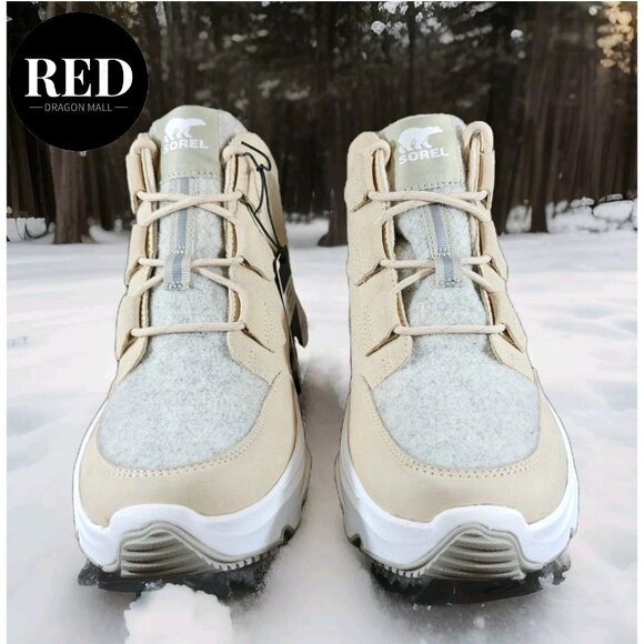 Sorel Kinetic Breakthru Caribou Waterproof Boots Nova Sand Stone - Women's Sz 11 - Picture 4 of 16